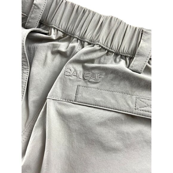 Baleaf Men's Lightweight Quick-Dry Hiking Shorts‎ M Elastic Waistband Light Gray - Picture 5 of 5